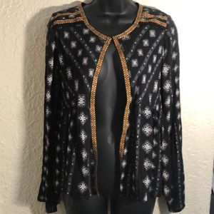 Fun Black Long Sleeve Open Top